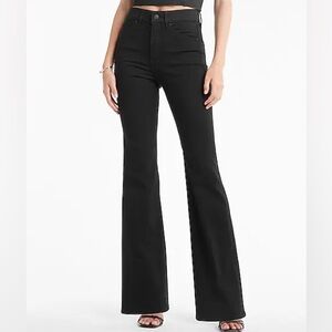 Express Black High Rise Flare Jeans